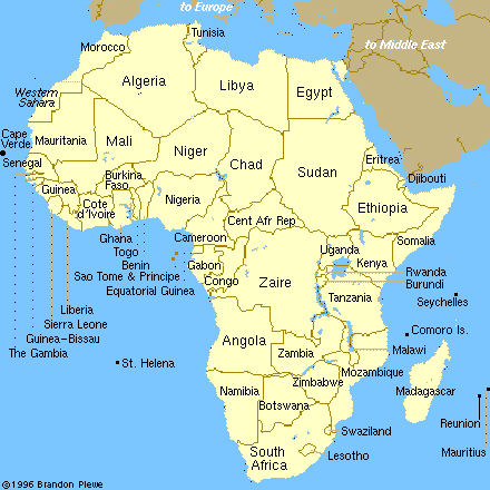 map of Africa