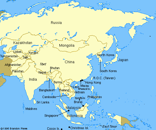 Map of Asia