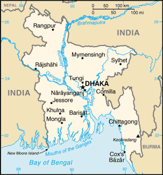 map of Bangladesh