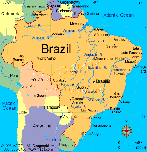 map of Brazil