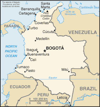 map of Colombia