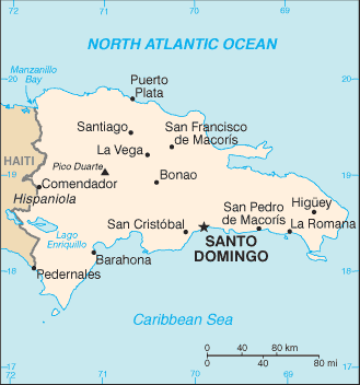 map of Dominican Republic