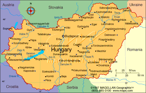 map of Hungary