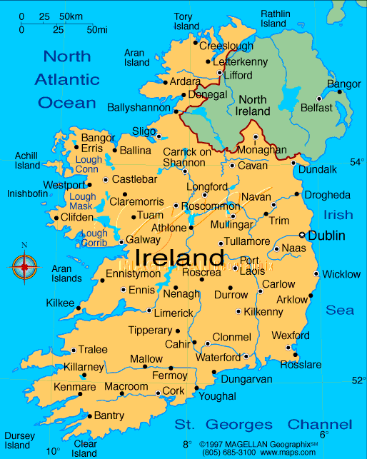 map of Ireland