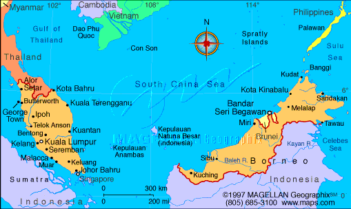 map of Malaysia