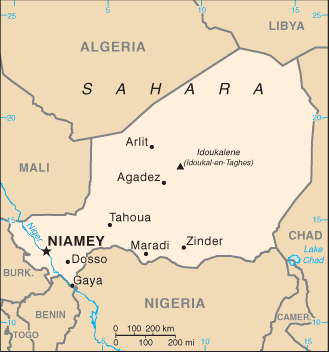 map of Niger