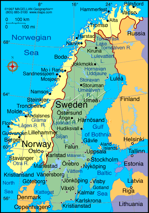 map of Norway