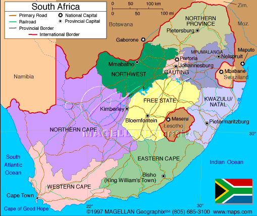 Map of South Africa