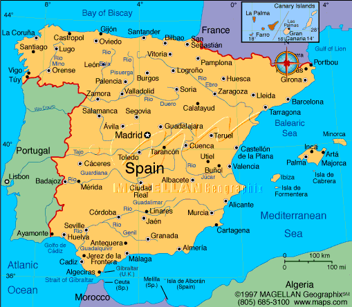 map of Spain