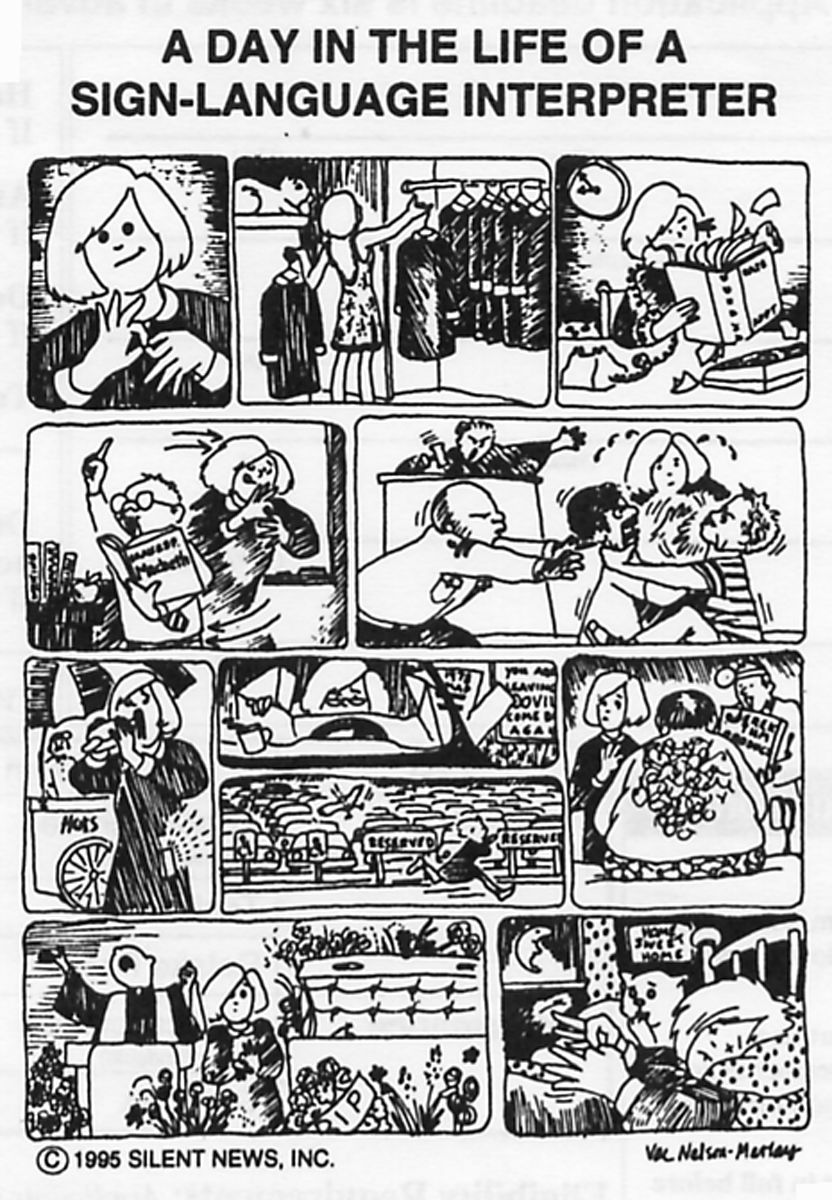 Shows the hustle and bustle of a freelance interpreter's life.