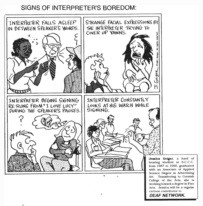 Things that show an interpreter is bored.