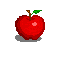 an apple with a sparkle