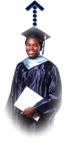 graduate with mortarboard