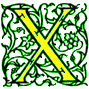 Illuminated letter X
